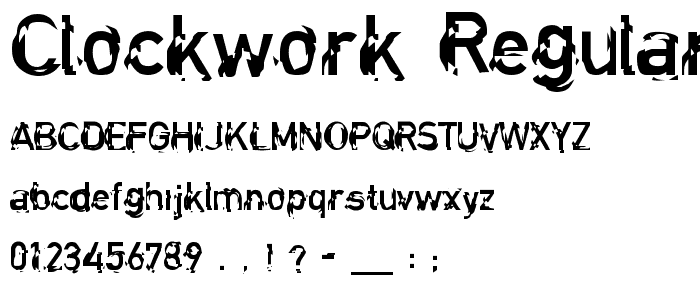 Clockwork Regular font